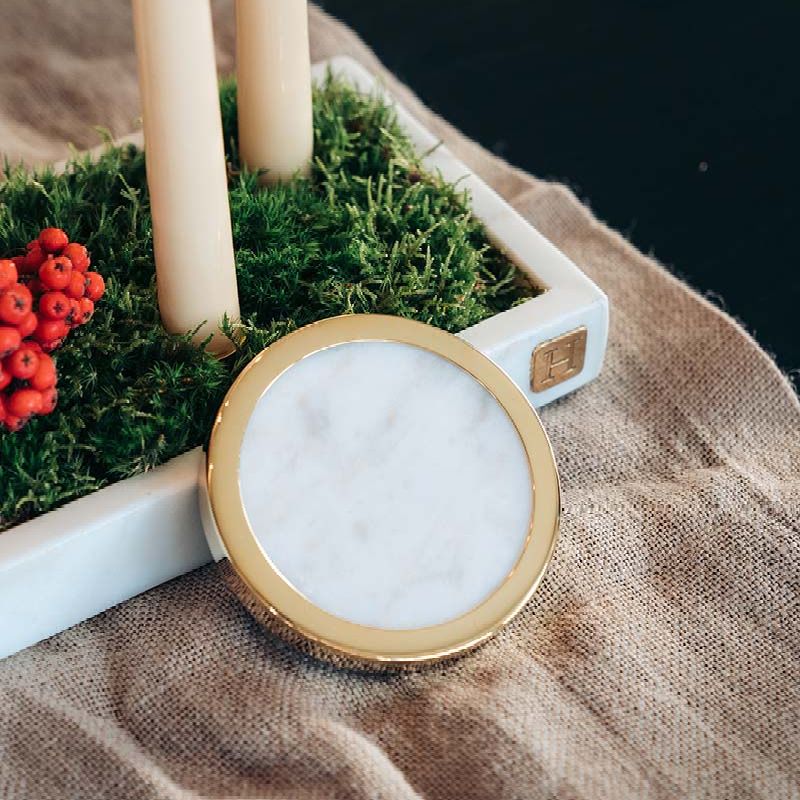 Coasters -  Marble & Brass