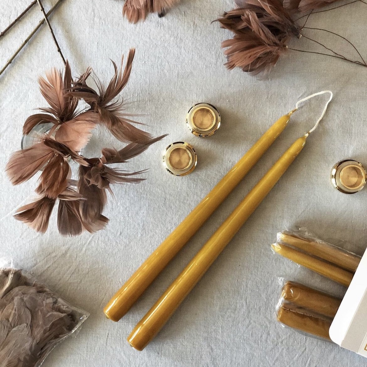 Mansion Candles - Mustard Yellow Gloss