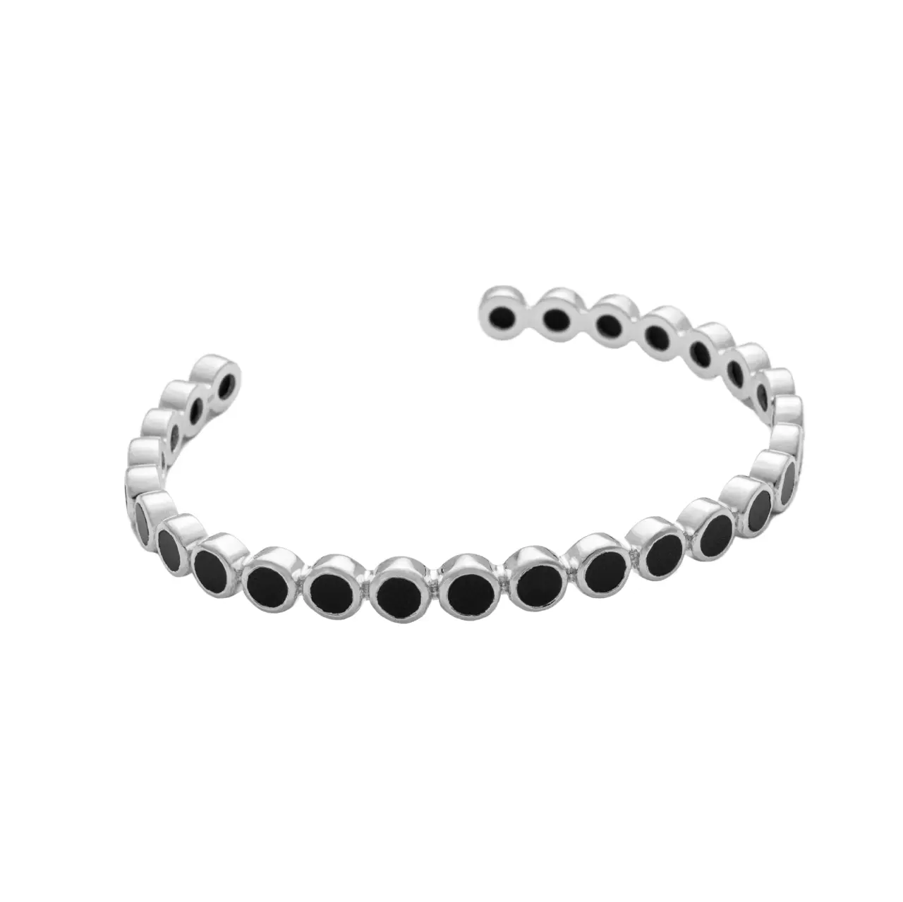 Bangle, La Moda Nero - Silver