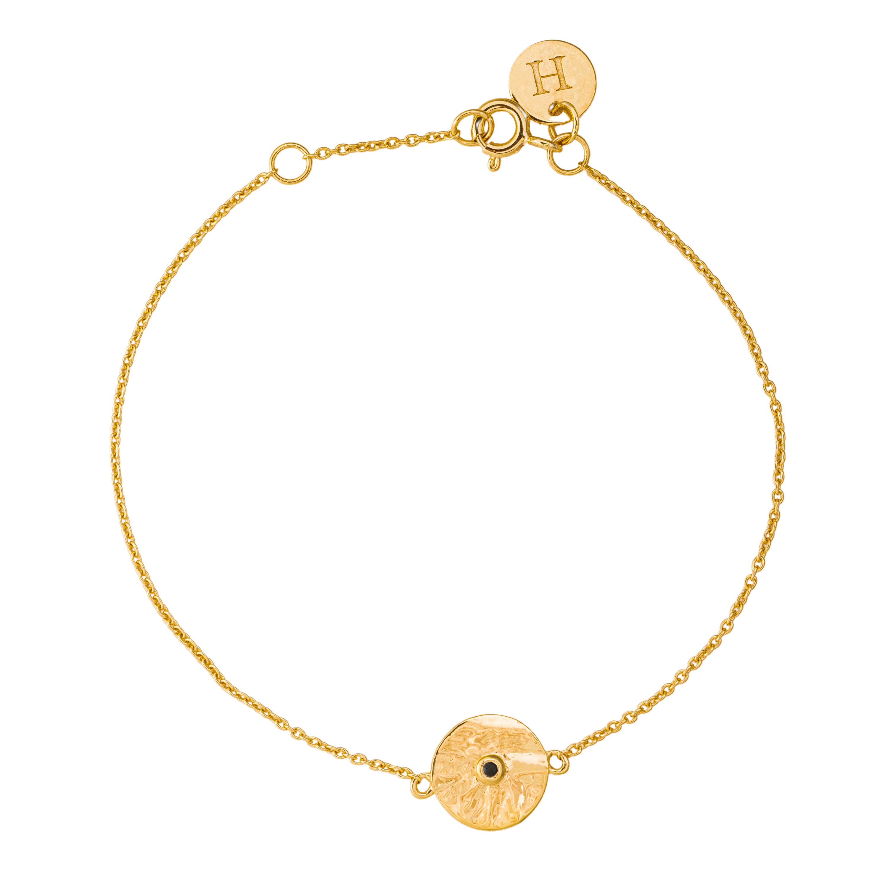 Bracelet, Luna Nero - Gold