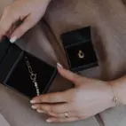Bracelet, Luna Nero - Gilded