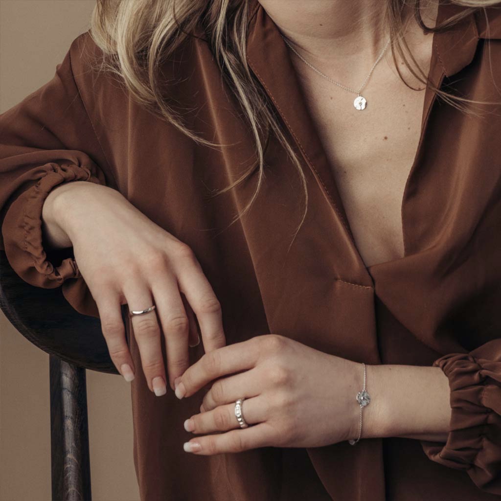 Bracelet, Luna Nero - Silver