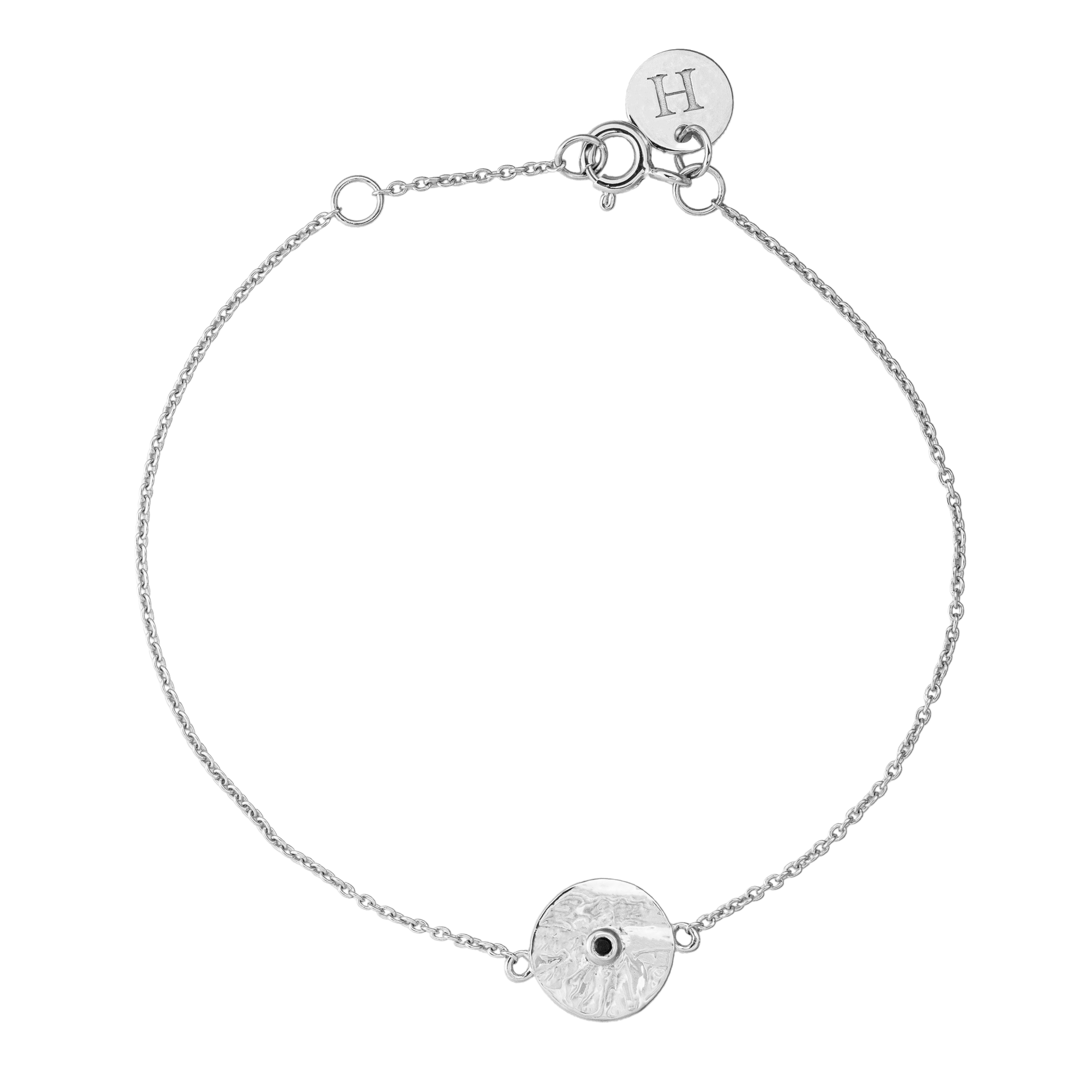 Bracelet, Luna Nero - Silver