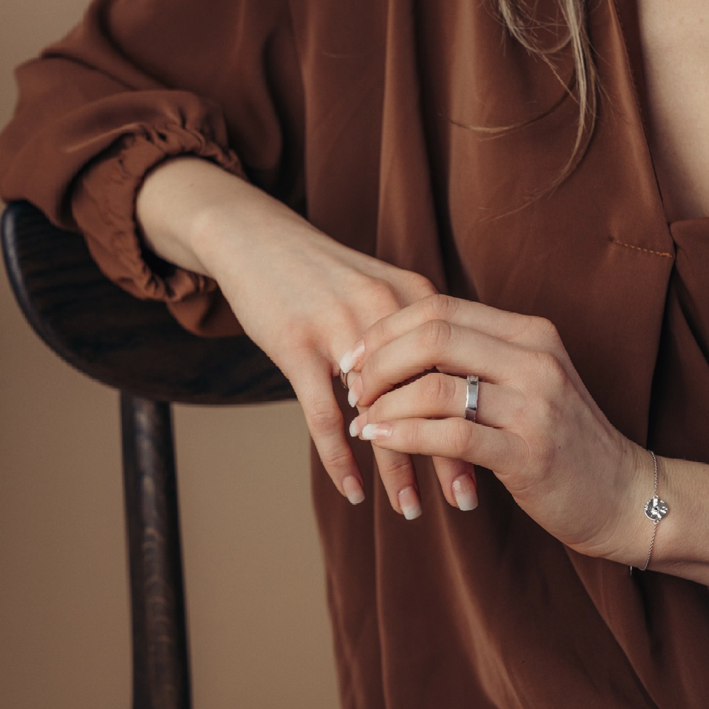 Bracelet, Luna Nero - Silver