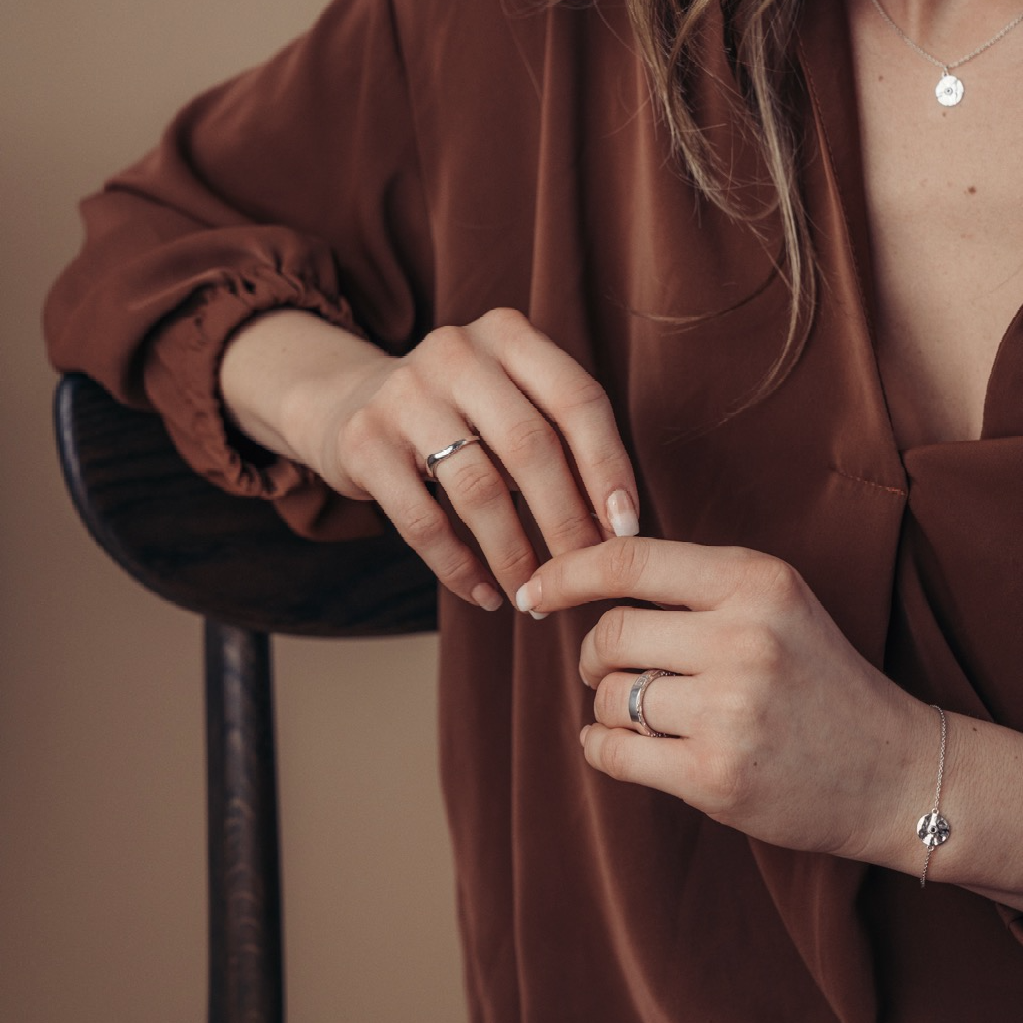 Bracelet, Luna Nero - Silver