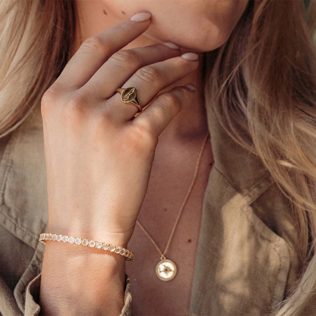 Bangle, La Moda Bianco - Gilded