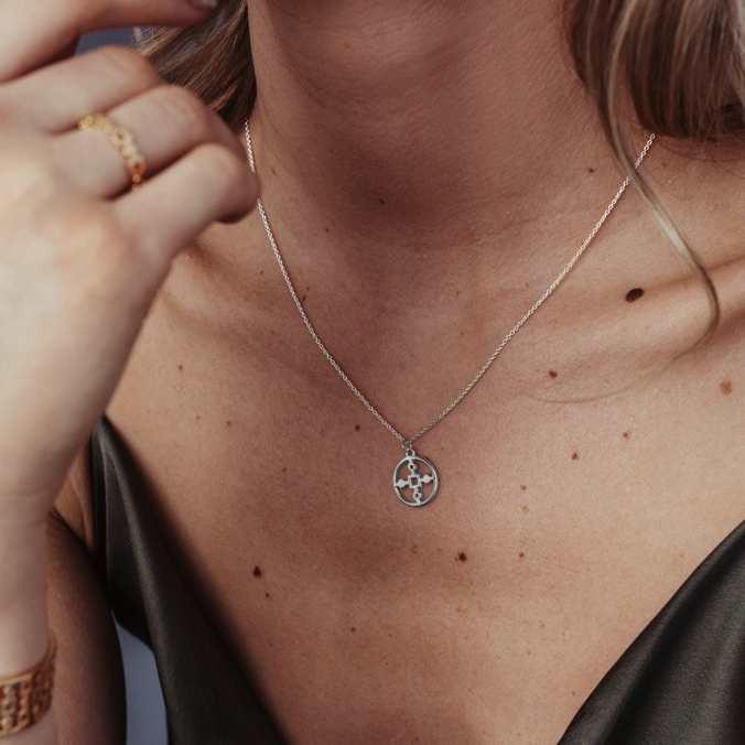 Necklace, Anima Gemella 1 - Silver