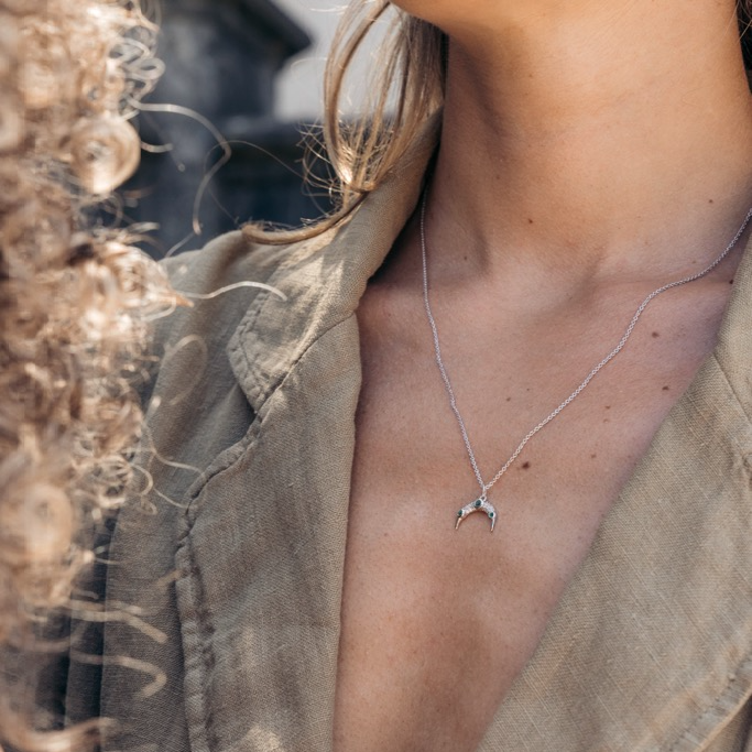 Necklace, Costa Smeralda Verde - Silver