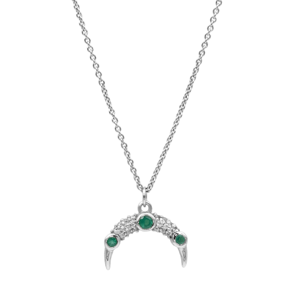 Necklace, Costa Smeralda Verde - Silver