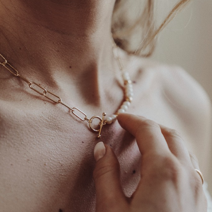 Hilke Collection - Necklace Gemma, Gilded