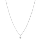 Necklace, Glam Bianco - Silver