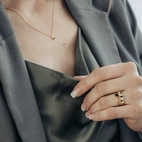 Necklace, Glam Nero - Gilded