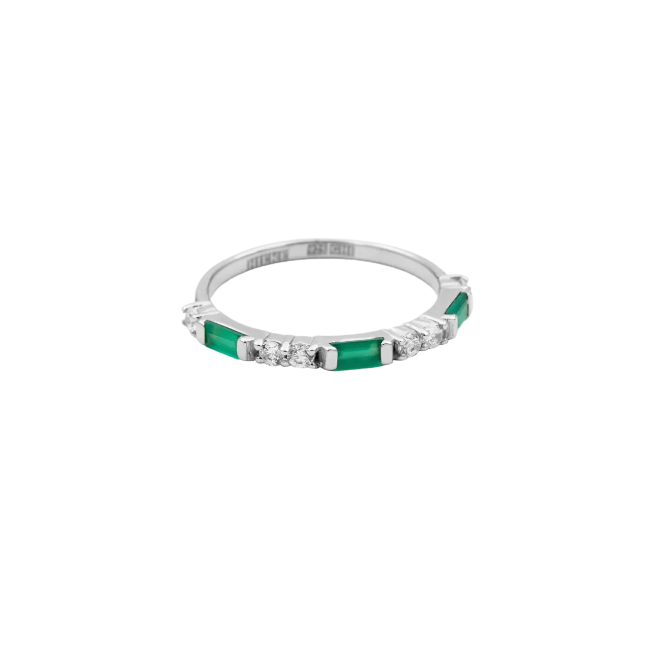 Ring, Illuminare 2 Verde - Silver 8