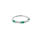 Ring, Illuminare 2 Verde - Silver 8