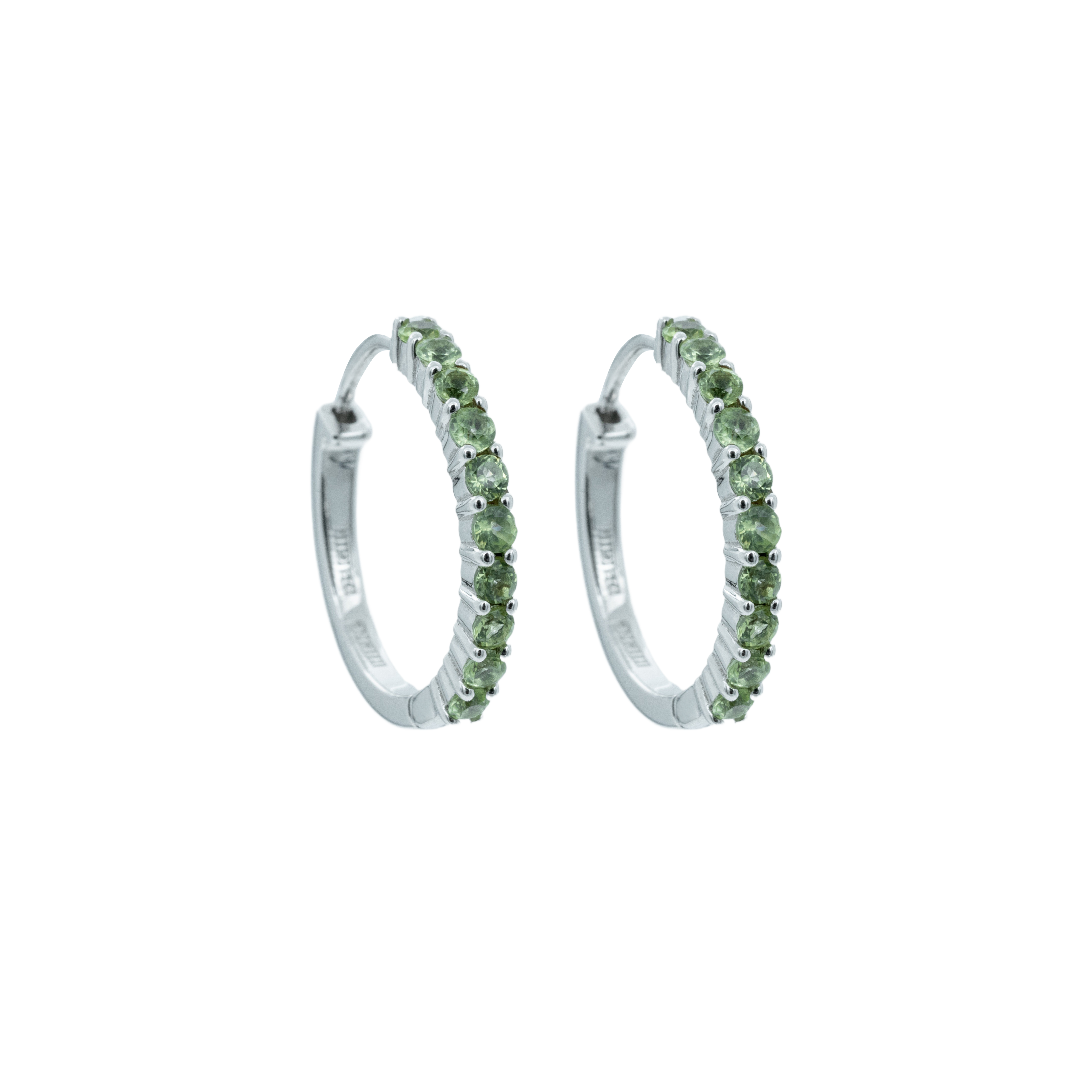 Hoops, Glam Verde Chiaro Silver