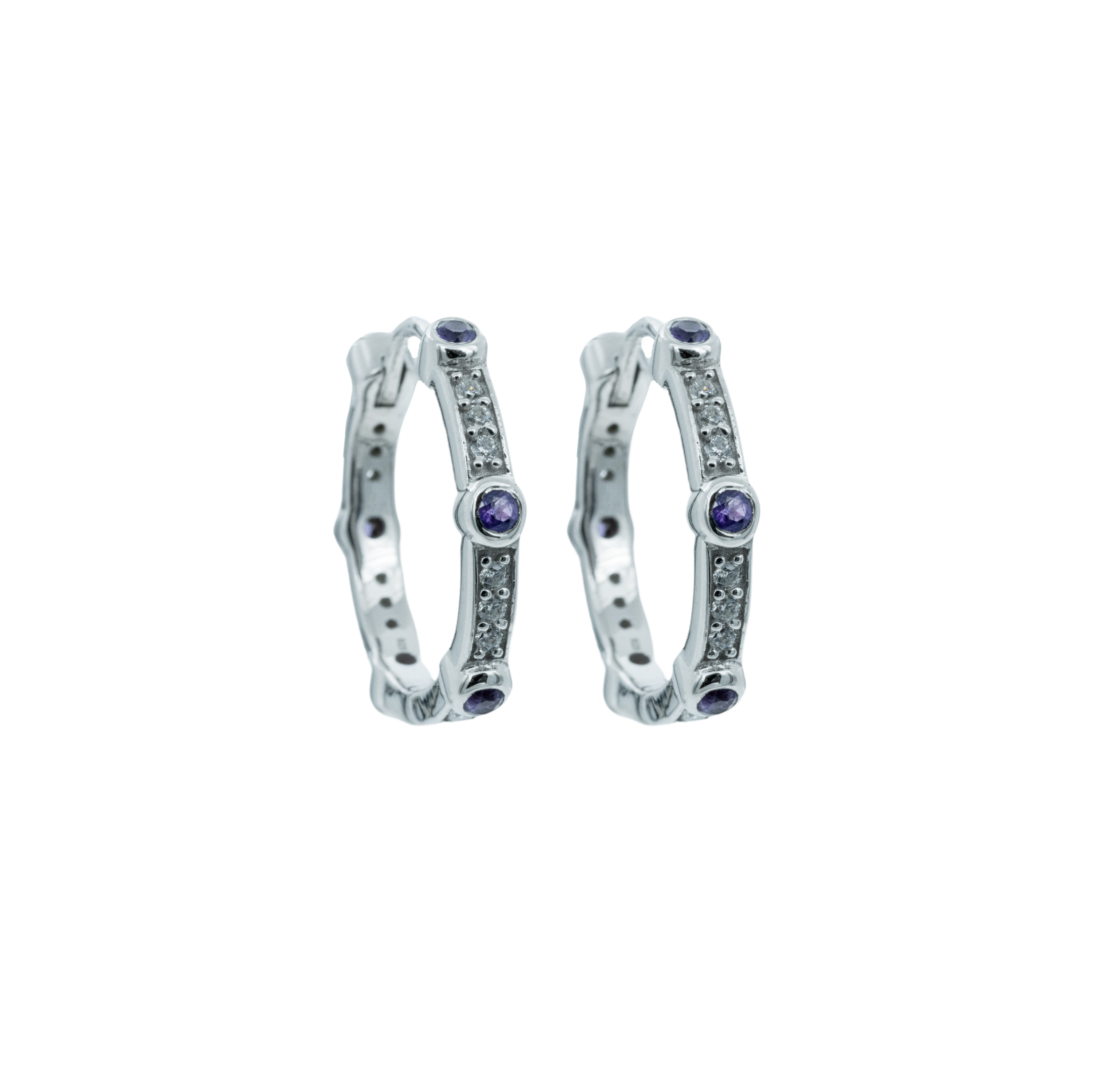 Hoops, Illuminare 3 Viola - Silver