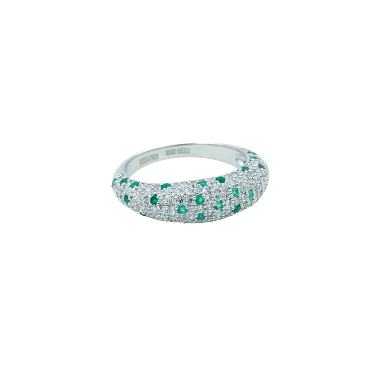 Ring, Illuminare 1 Verde - Silver 8