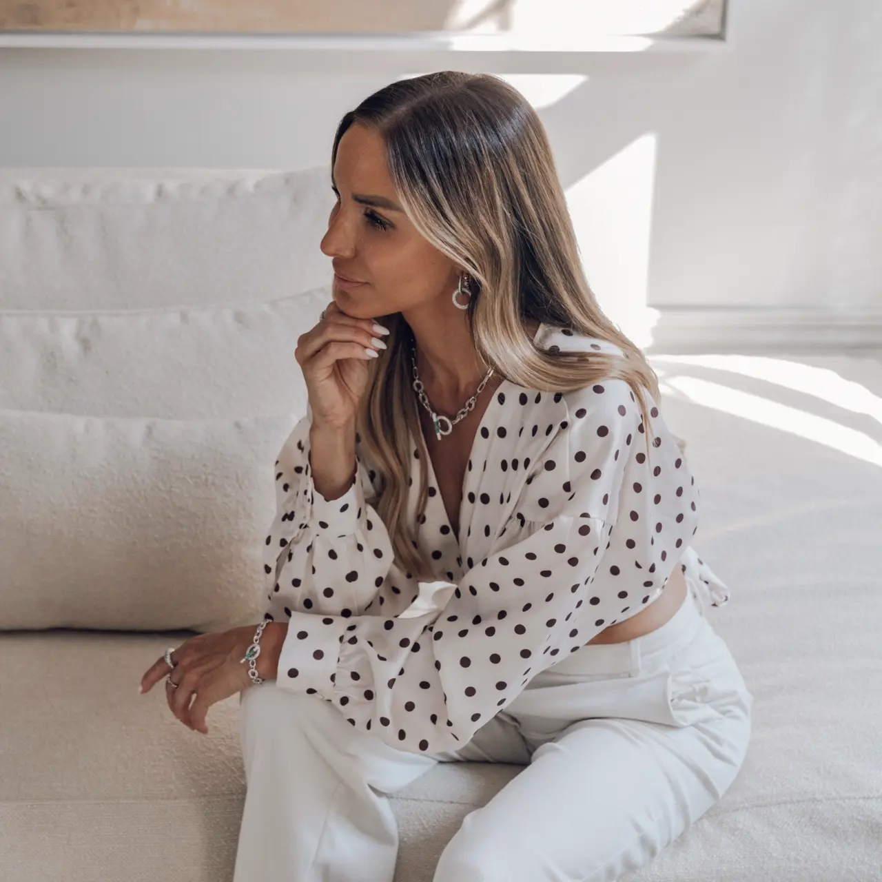 Necklace, Illuminare Bianco - Silver