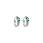 Hoops, Glam 1 Verde - Silver