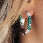 Hoops, Illuminare 2 Verde - Silver