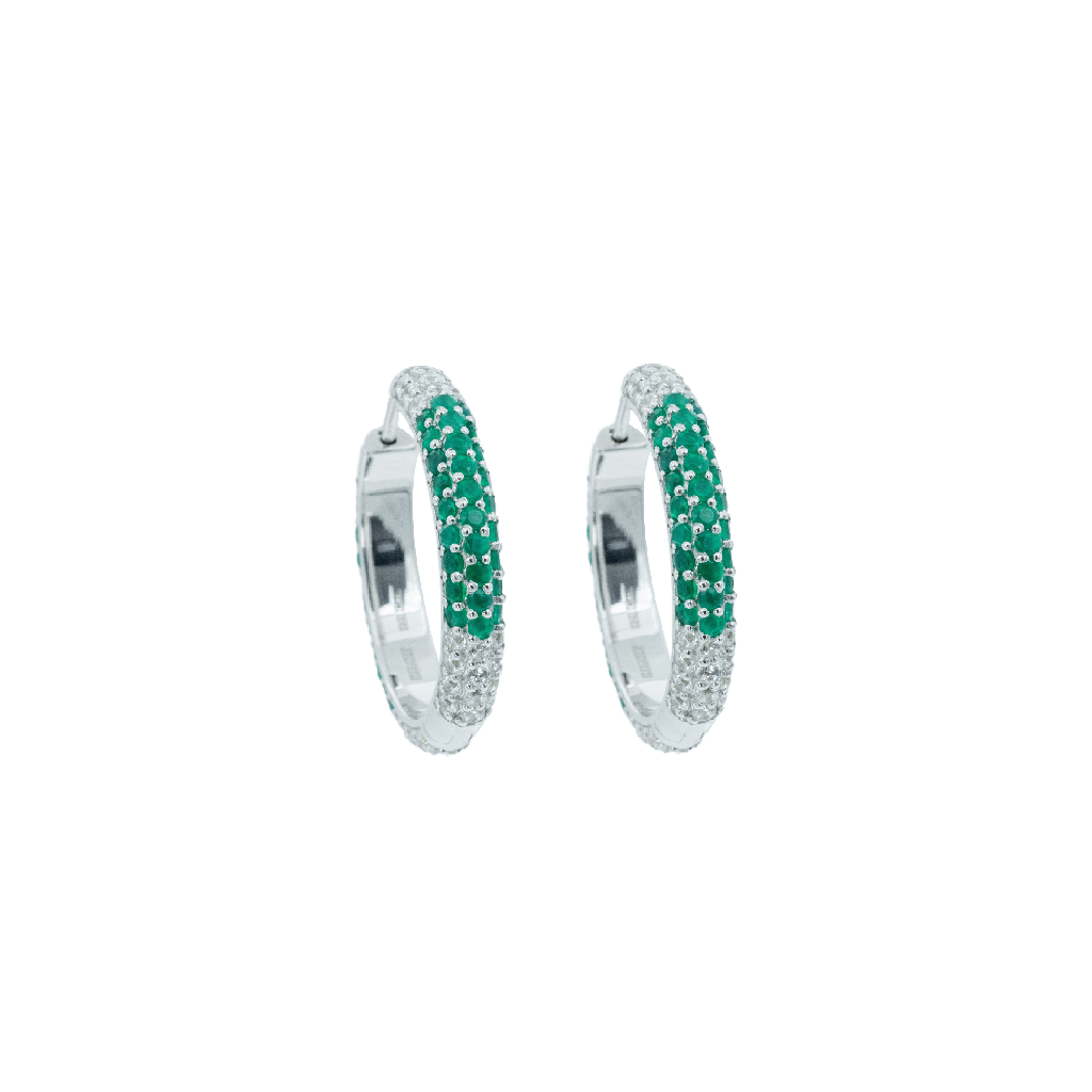 Hoops, Illuminare 2 Verde - Silver