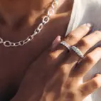 Ring, Illuminare 1 Verde - Silver 8