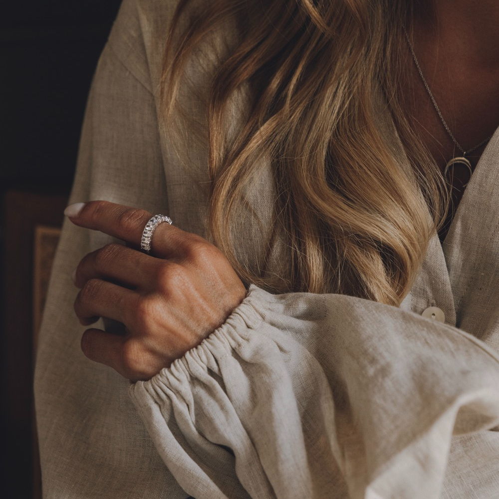 Ring, Glam Bianco - Silver 6