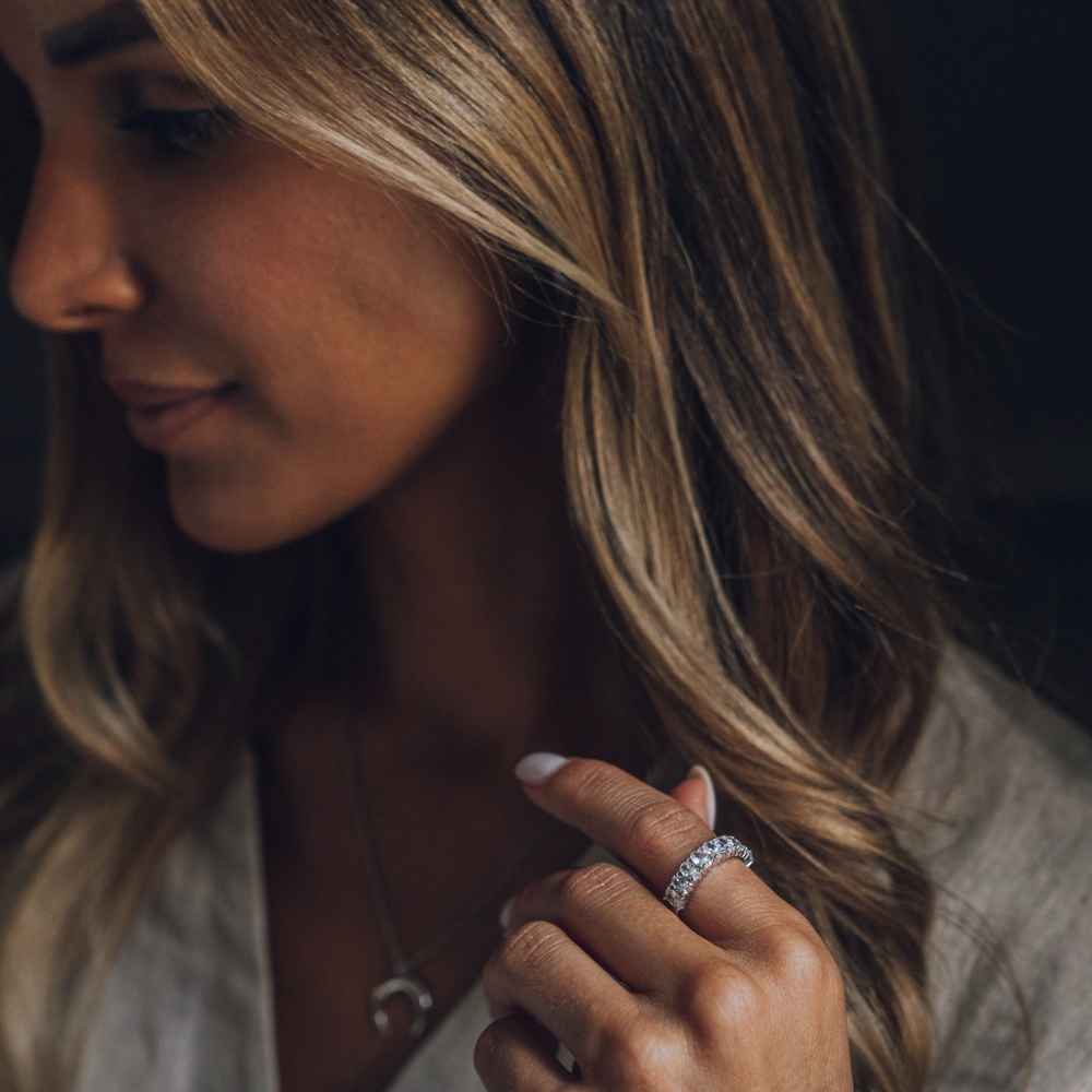 Ring, Glam Bianco - Silver 6