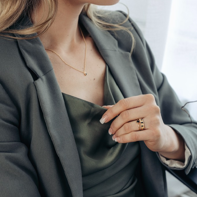 Ring, Milano Nero - Gilded 6