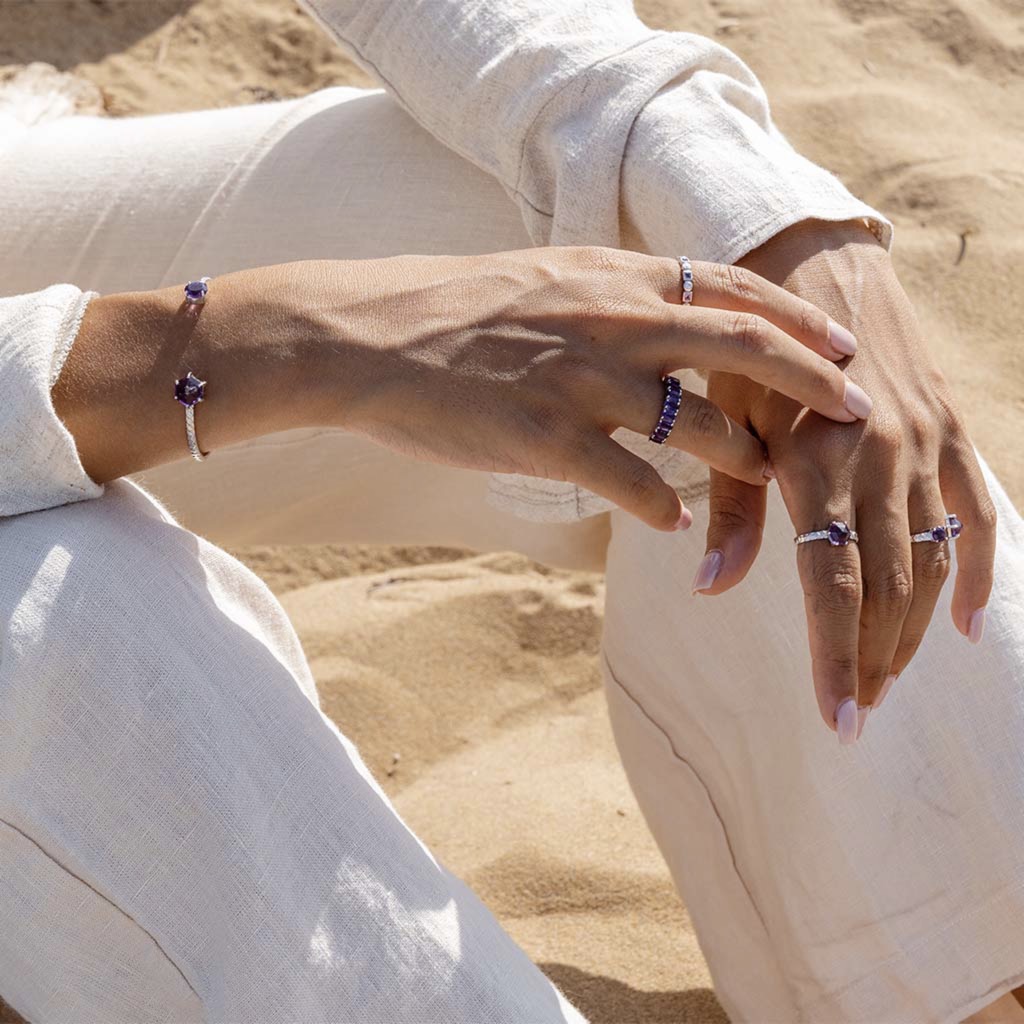 Ring, Viola 2 - Silver 8