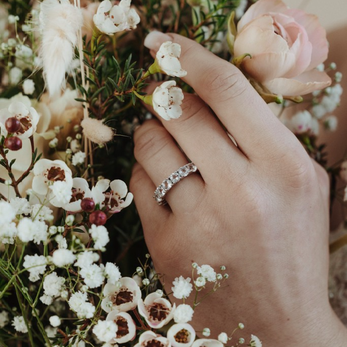 Ring la moda Bianco, Silver