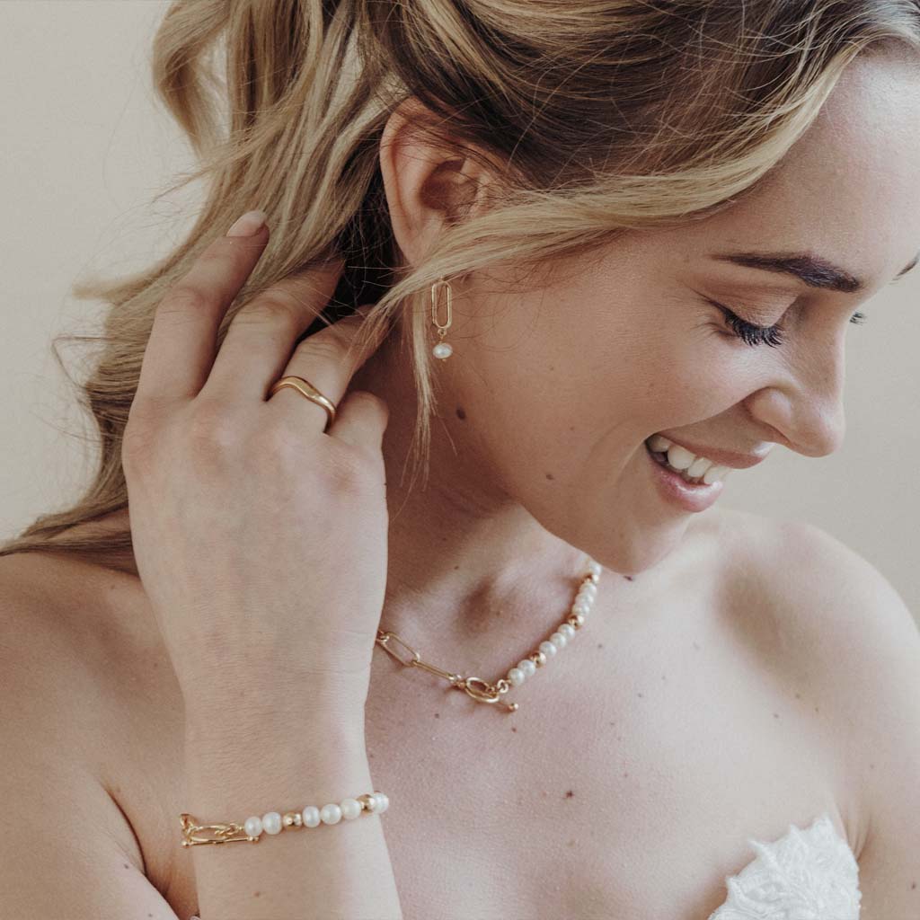 Earrings, Gemma - Gilded