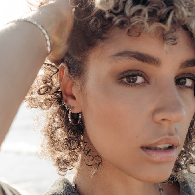 Earrings, La Moda Verde - Silver