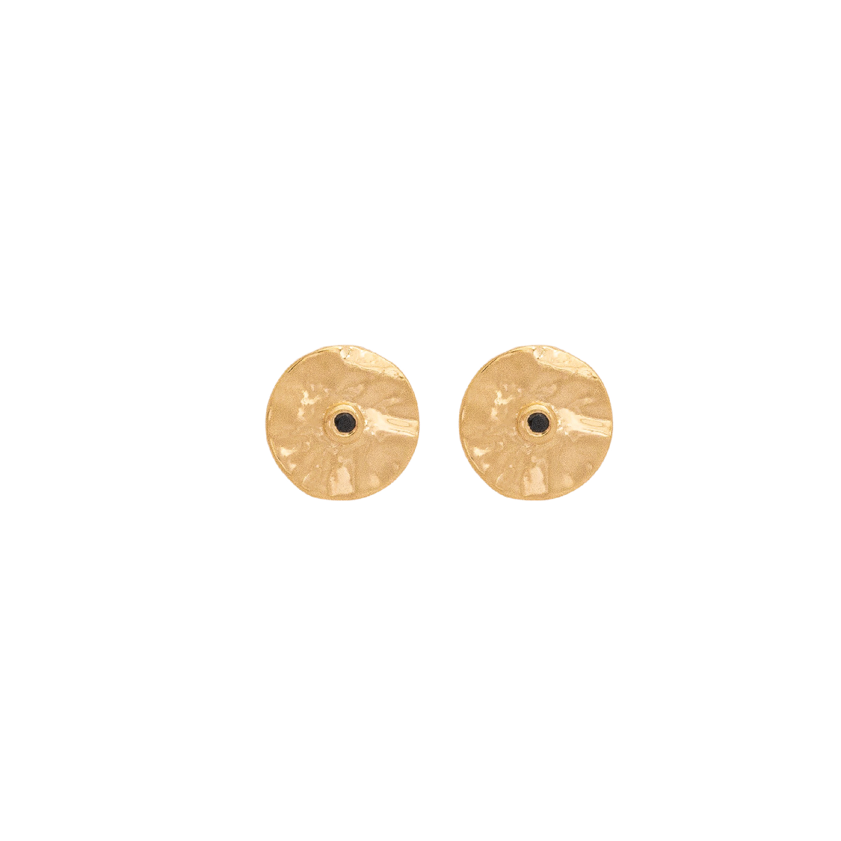 Earrings, Luna Nero 1 - Gold