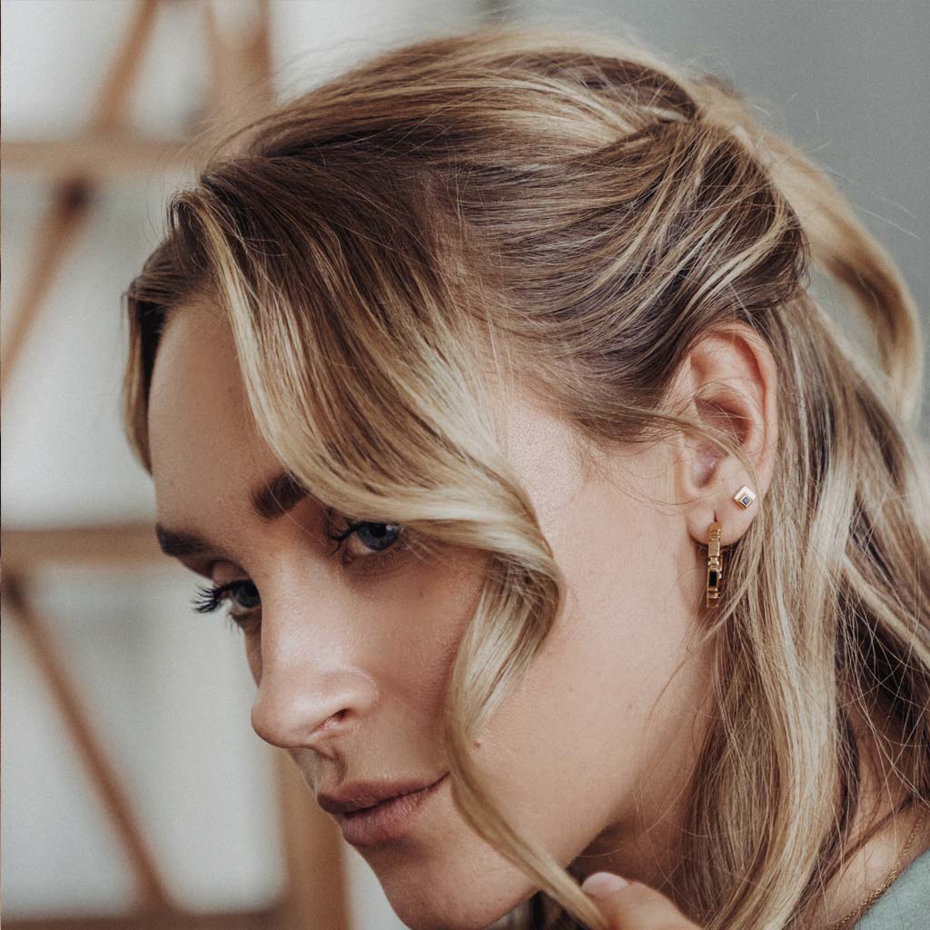Earrings, Portofino - Gilded