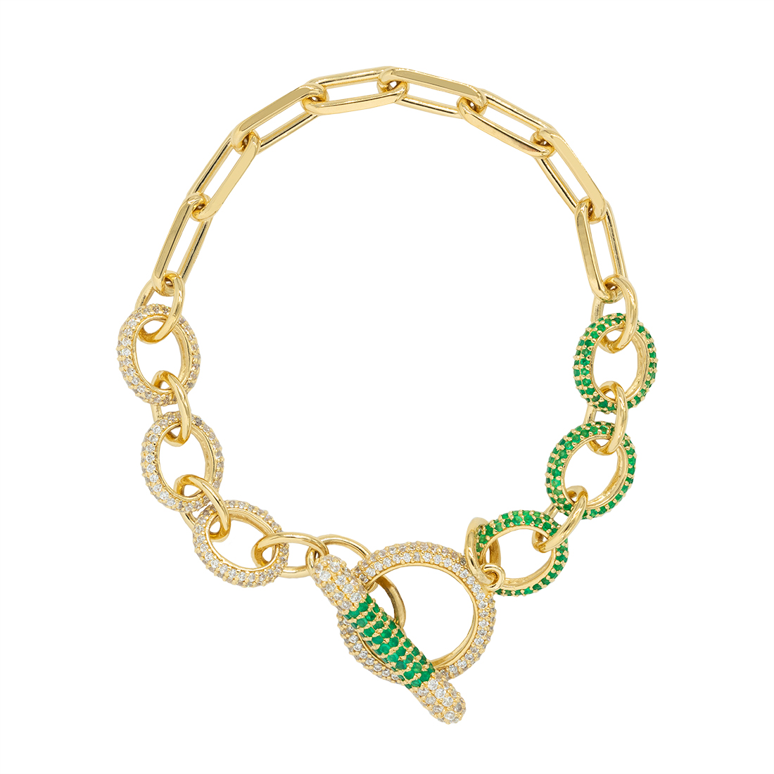 Bracelet, Illuminare Verde - Gilded