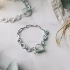 Bracelet, Illuminare Verde - Silver