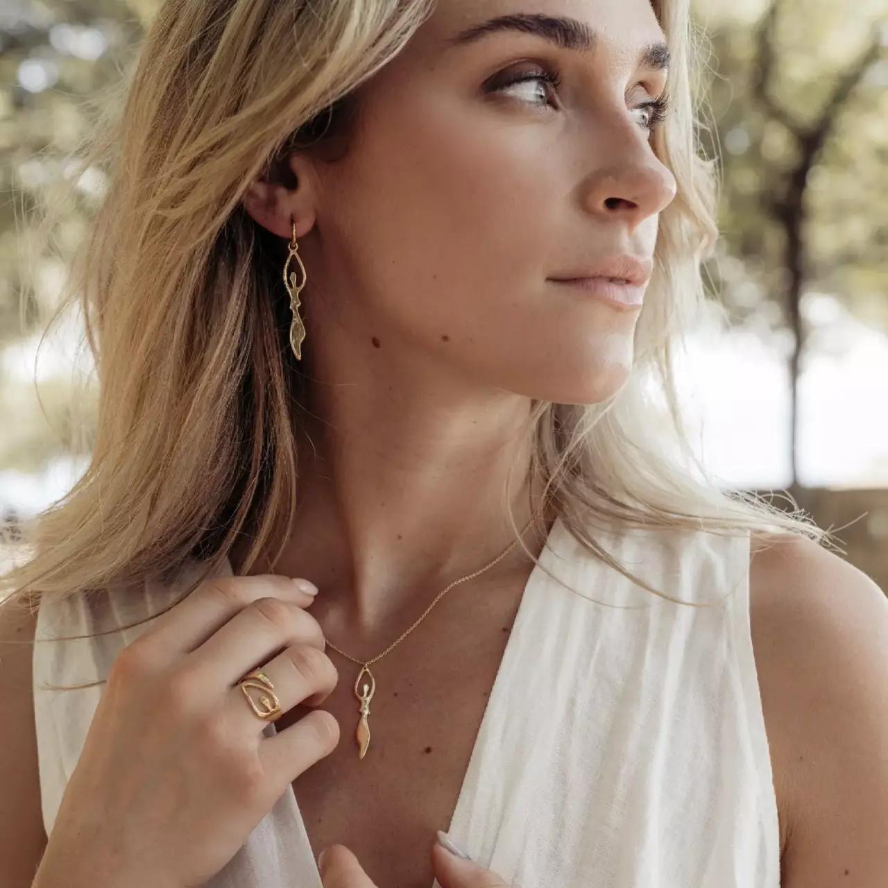 Earring Donna, Gilded