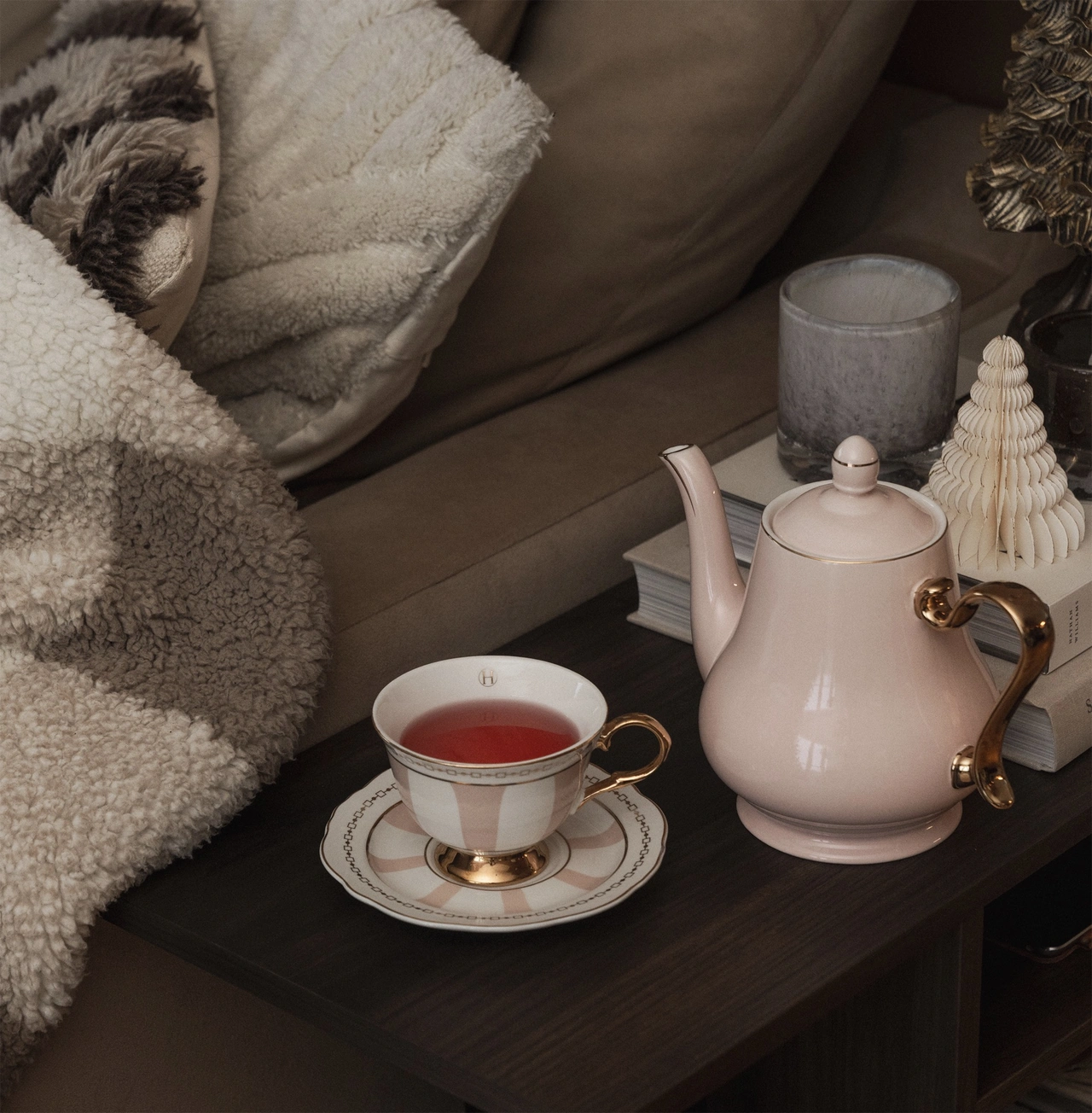 Cup with saucer - Strisce Rosa