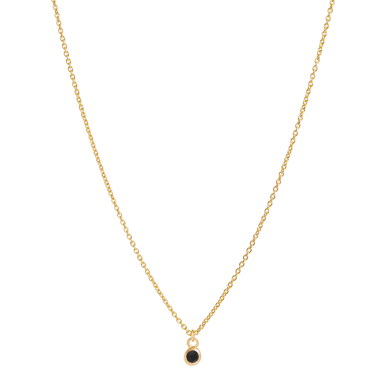 Necklace, Glam Nero - Gold