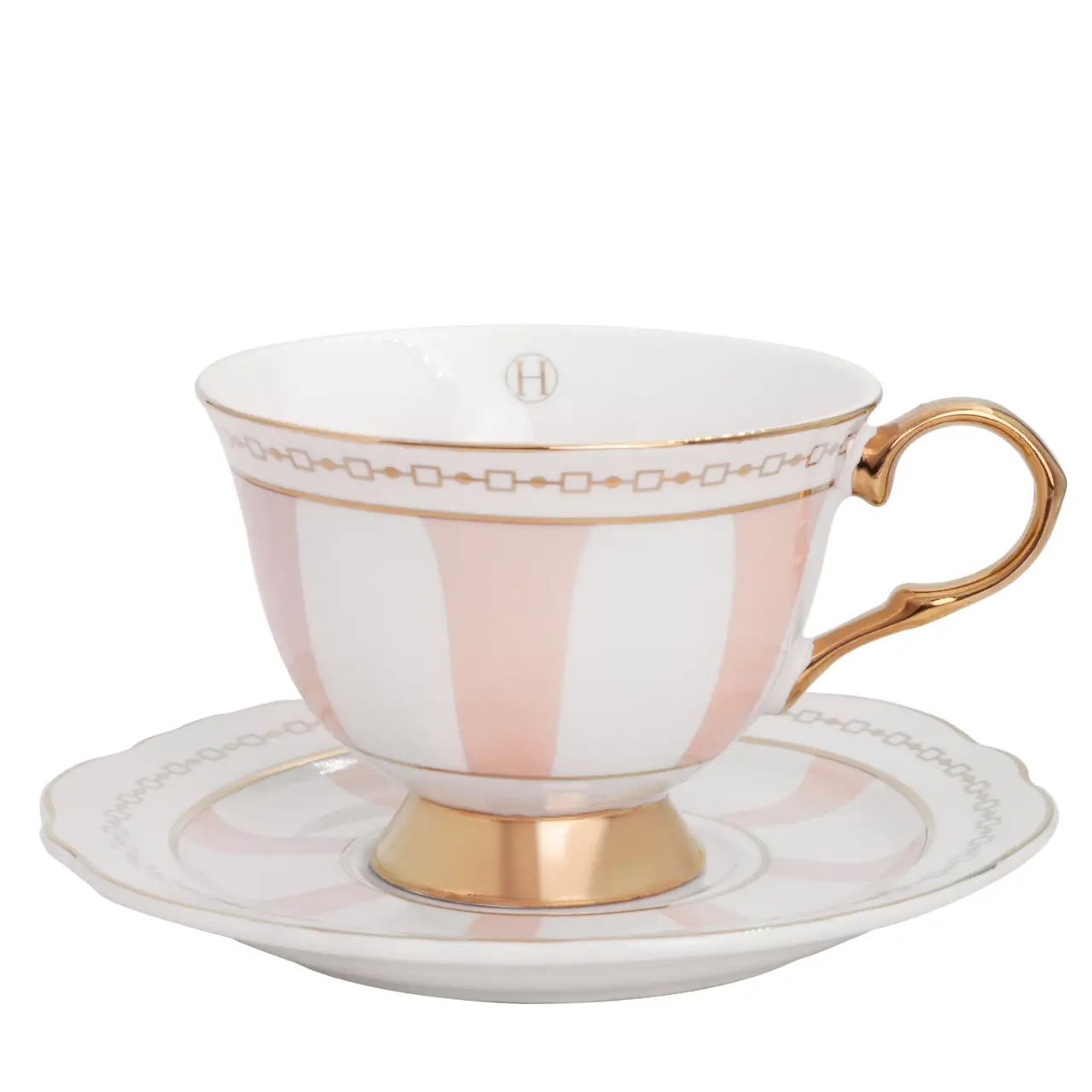 Cup with saucer - Strisce Rosa
