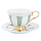 Cup with saucer - Strisce Salvia