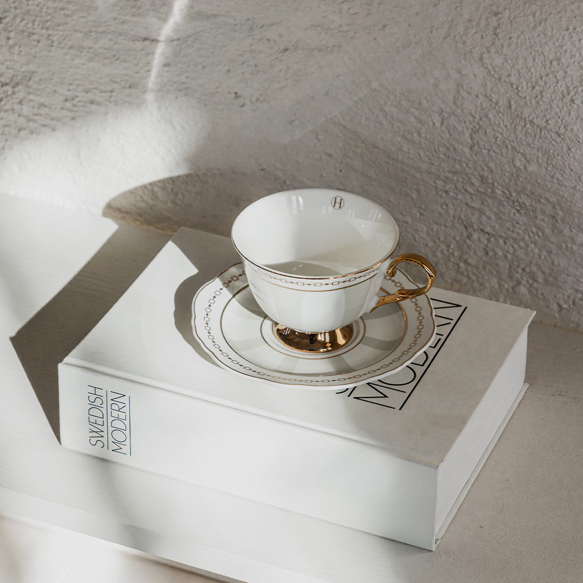 Cup with saucer - Strisce Tortora