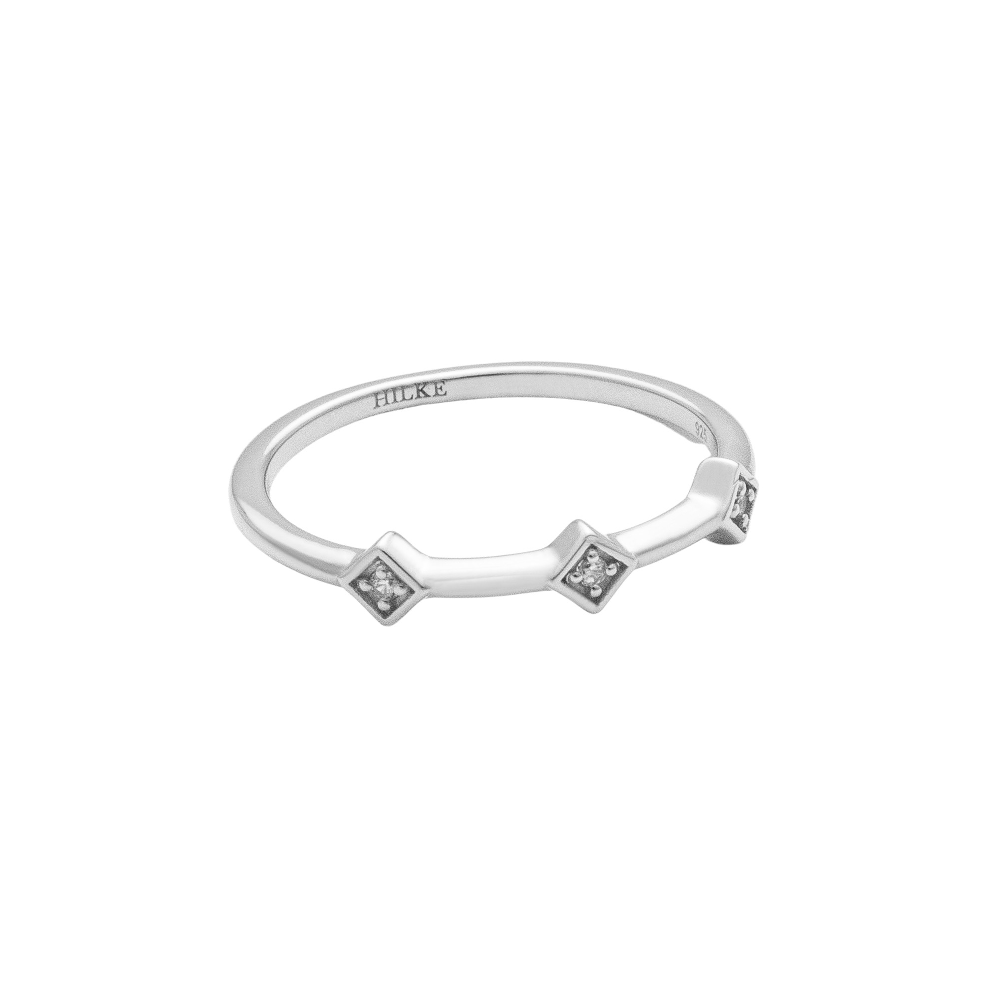 Ring Triangolo Bianco 1 - Silver 7